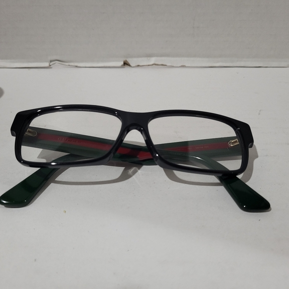 Gucci GG0344OA Plastic Eyeglass Frame 001 Black Multicolor 56-14 Italy W/Case - Picture 3 of 10